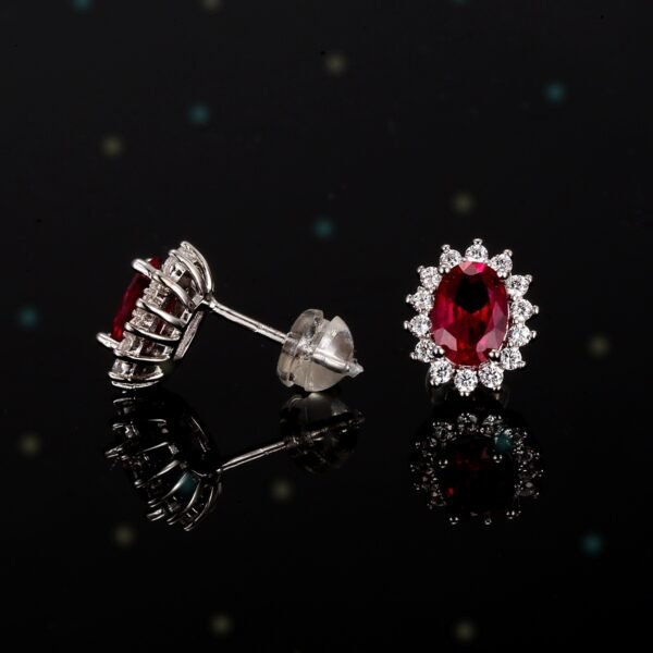 S925 Sterling Silver Jewelry Set: Moissanite & Emerald Necklace, Sunflower Earrings, Open Ring - Image 9