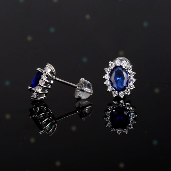 S925 Sterling Silver Jewelry Set: Moissanite & Emerald Necklace, Sunflower Earrings, Open Ring - Image 13